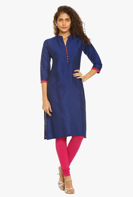 Soch Navy Silk Kurta Soch Navy Silk Kurta