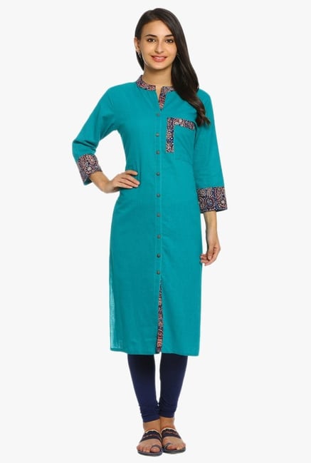 Soch Green Textured Cotton Kurta Soch Green Textured Cotton Kurta
