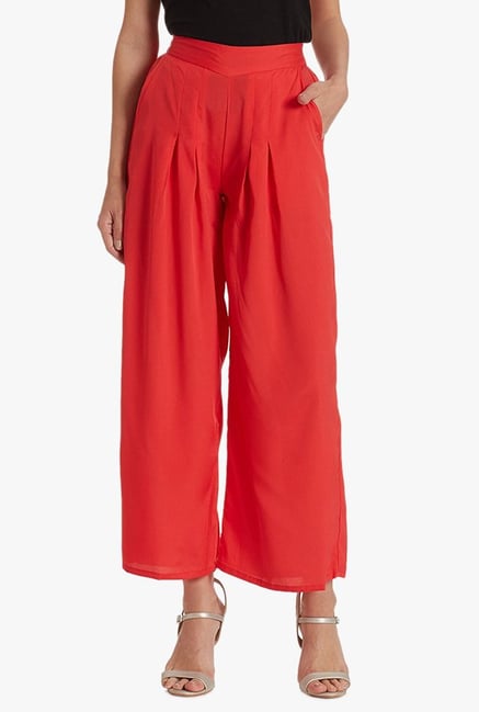 Aurelia Red Polyester Palazzo Aurelia Red Polyester Palazzo