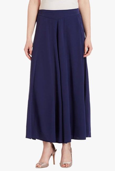 Aurelia Navy Polyester Palazzo Aurelia Navy Polyester Palazzo