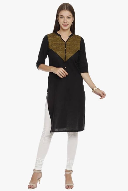 Aurelia Black Printed Cotton Kurta Aurelia Black Printed Cotton Kurta