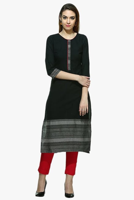 Aurelia Black Printed Cotton Kurta Aurelia Black Printed Cotton Kurta