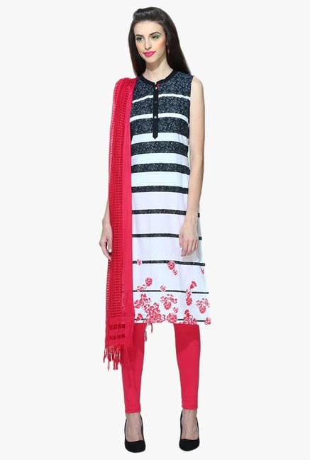 Aurelia Black & White Printed Cotton Kurta Aurelia Black & White Printed Cotton Kurta