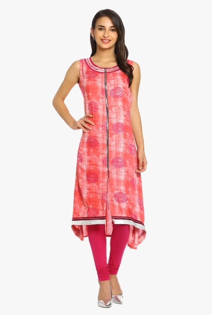 Soch Coral Printed Rayon Kurta Soch Coral Printed Rayon Kurta