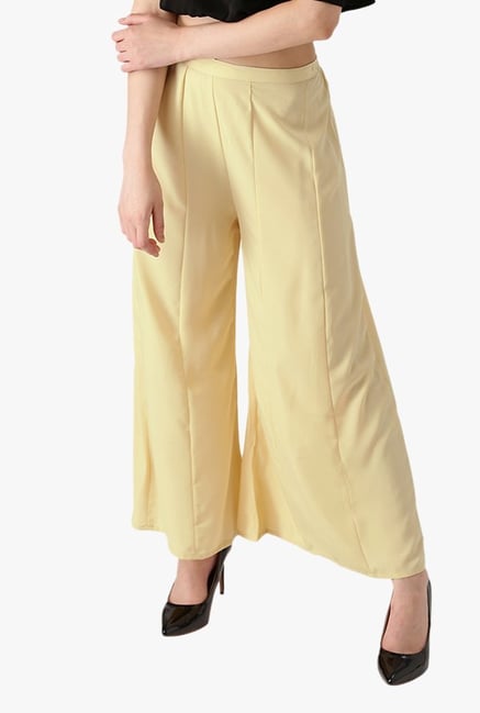 Libas Beige Regular Fit Rayon Palazzo Libas Beige Regular Fit Rayon Palazzo