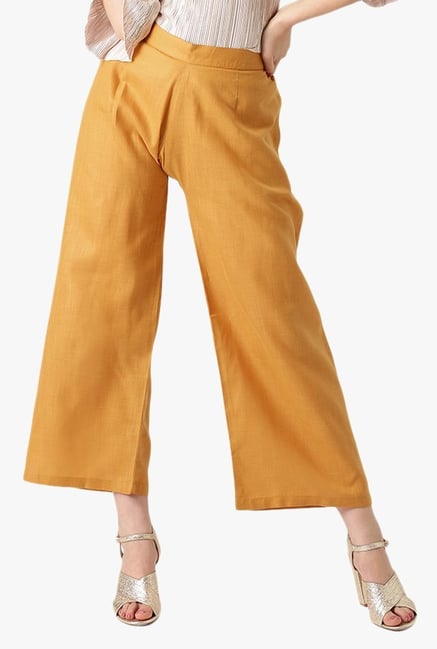 Libas Orange Textured Cotton Palazzo Libas Orange Textured Cotton Palazzo