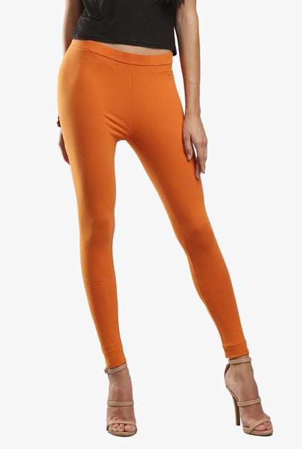 W Orange Cotton Leggings W Orange Cotton Leggings