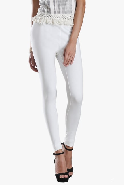 W White Cotton Leggings W White Cotton Leggings