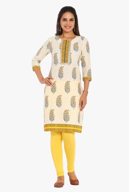 Soch Off White Paisley Print Cotton Kurta Soch Off White Paisley Print Cotton Kurta