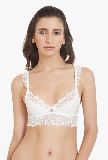 Blush By PrettySecrets White Under Wired Padded Bralette Blush By PrettySecrets White Under Wired Padded Bralette