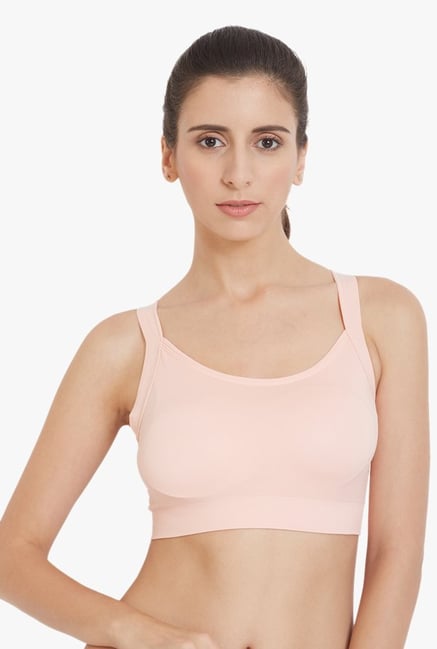 Blush By PrettySecrets Beige Under Wired Padded Sports Bra Blush By PrettySecrets Beige Under Wired Padded Sports Bra