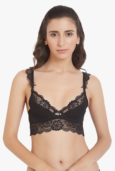 Blush By PrettySecrets Black Under Wired Padded Bralette Blush By PrettySecrets Black Under Wired Padded Bralette