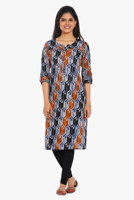Soch Multicolor Printed Cotton Kurta Soch Multicolor Printed Cotton Kurta