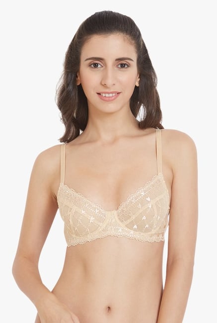 Blush By PrettySecrets Beige Non Wired Non Padded Bra Blush By PrettySecrets Beige Non Wired Non Padded Bra