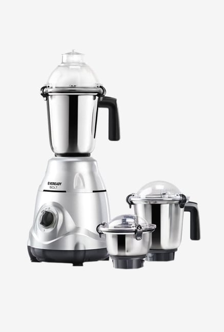 Eveready Bolt 750 W 3 Jars Mixer Grinder (Silver) Eveready Bolt 750 W 3 Jars Mixer Grinder (Silver)