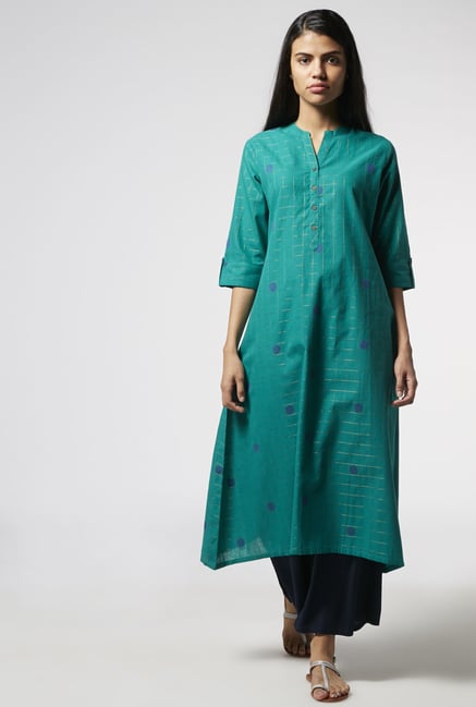 Utsa by Westside Turquoise Kurta Utsa by Westside Turquoise Kurta