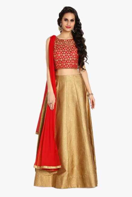 Soch Red & Beige Embroidered Net Suit Set Soch Red & Beige Embroidered Net Suit Set