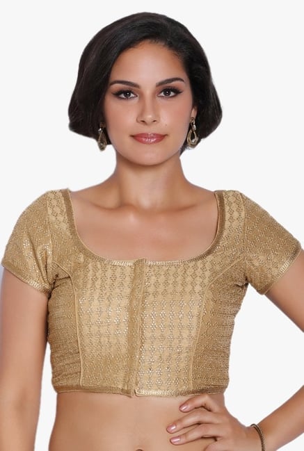 Soch Gold Embroidered Dupion Blouse Soch Gold Embroidered Dupion Blouse
