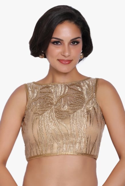 Soch Gold Embroidered Net Blouse Soch Gold Embroidered Net Blouse