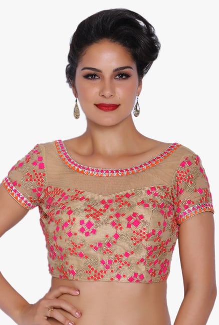 Soch Multicolor Embroidered Net Blouse Soch Multicolor Embroidered Net Blouse