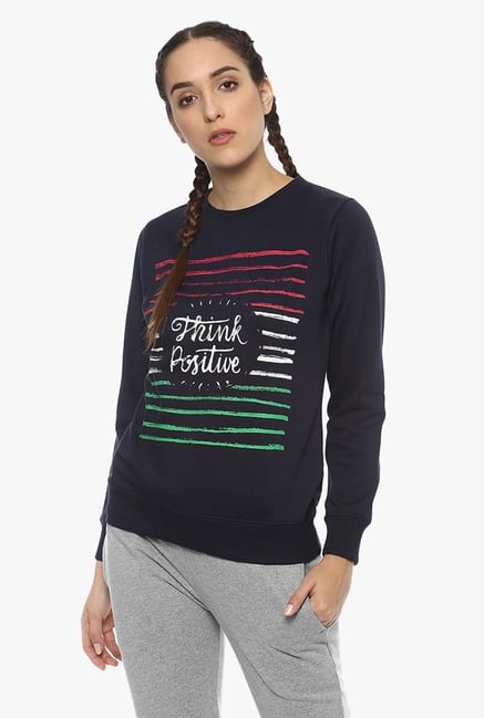 Cayman Navy Printed Sweatshirt Cayman Navy Printed Sweatshirt