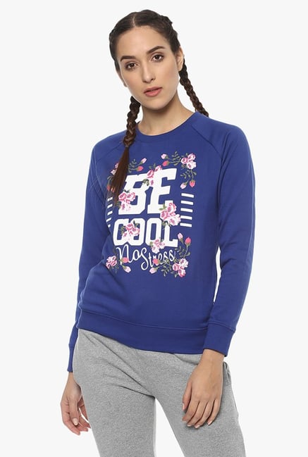 Cayman Blue Printed Sweatshirt Cayman Blue Printed Sweatshirt
