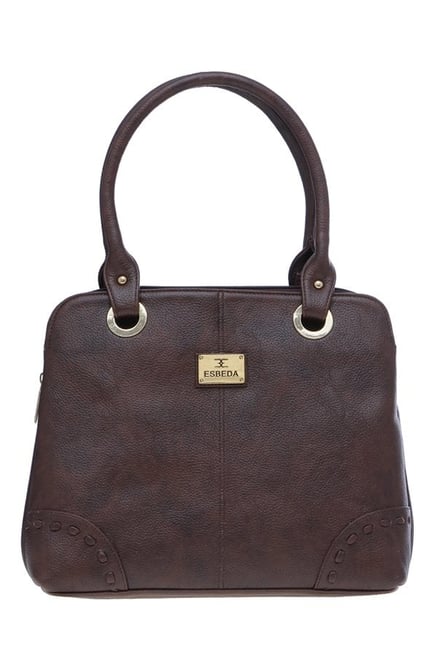 Esbeda Dark Brown Stitched Handbag Esbeda Dark Brown Stitched Handbag