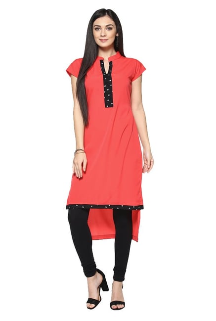 Ziyaa Coral Crepe Straight Kurta Ziyaa Coral Crepe Straight Kurta