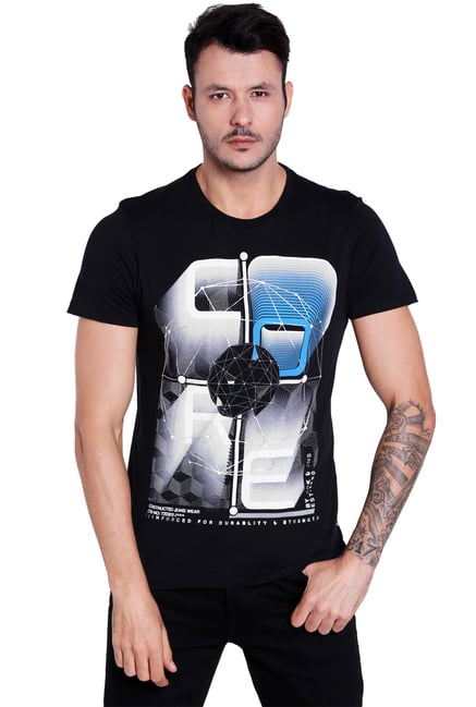 Jack & Jones Black Slim Fit T-Shirt Jack & Jones Black Slim Fit T-Shirt