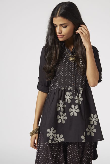Bombay Paisley by Westside Black Blouse Bombay Paisley by Westside Black Blouse