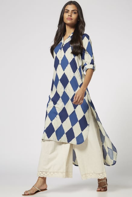Utsa by Westside Indigo High-Low Kurta Utsa by Westside Indigo High-Low Kurta