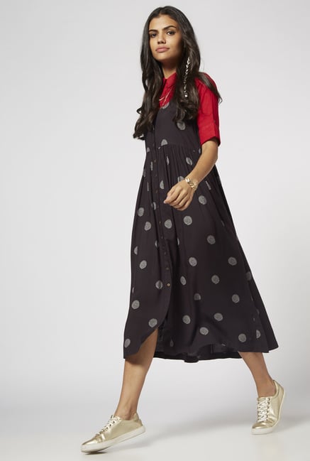 Bombay Paisley by Westside Charcoal Dress Bombay Paisley by Westside Charcoal Dress