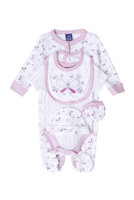 Lilliput Kids Pink Printed Romper Set Lilliput Kids Pink Printed Romper Set
