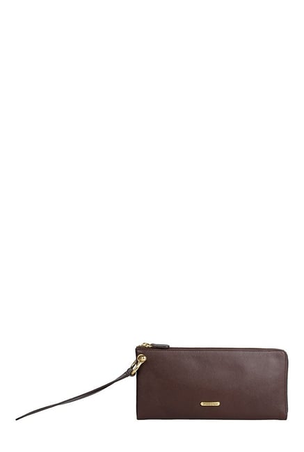 Hidesign Martella W2 Dark Brown Solid Leather Wristlet Hidesign Martella W2 Dark Brown Solid Leather Wristlet