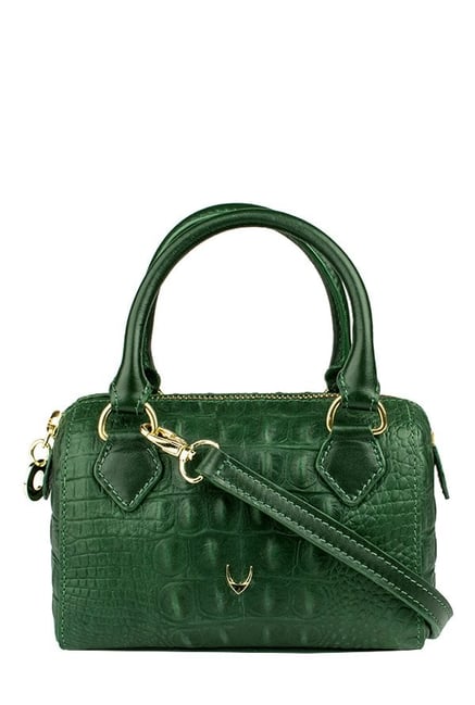 Hidesign Suzie Green Textured Leather Bowler Handbag Hidesign Suzie Green Textured Leather Bowler Handbag