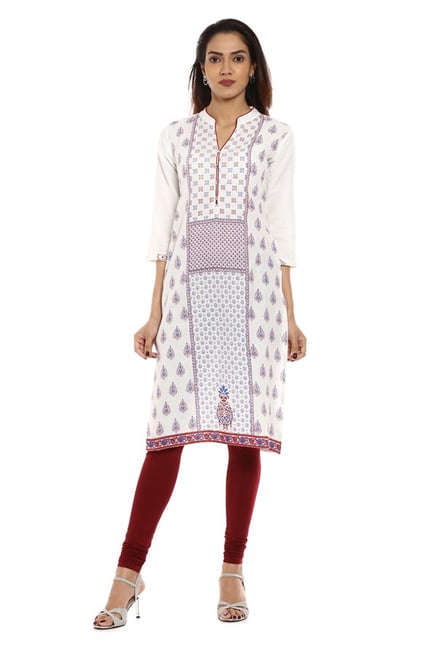 Soch White Printed Cotton Kurta Soch White Printed Cotton Kurta