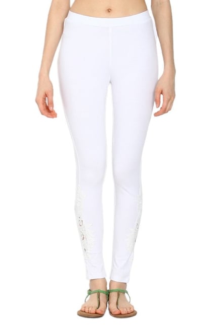 Soch White Slim Fit Churidar Soch White Slim Fit Churidar