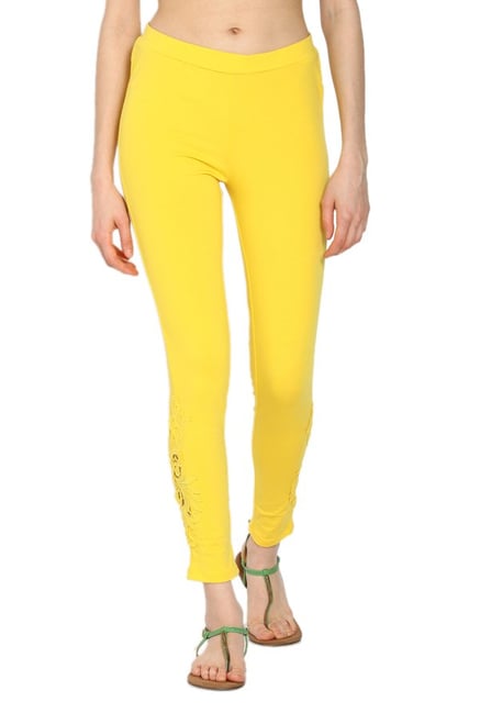 Soch Yellow Slim Fit Churidar Soch Yellow Slim Fit Churidar