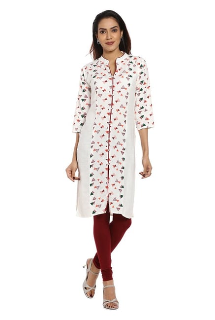 Soch White Printed Cotton Kurta Soch White Printed Cotton Kurta