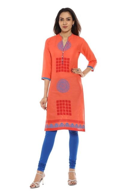 Soch Coral Printed Cotton Kurta Soch Coral Printed Cotton Kurta