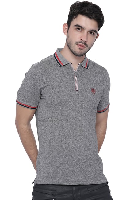 883 Police Grey Slim Fit Polo T-Shirt 883 Police Grey Slim Fit Polo T-Shirt