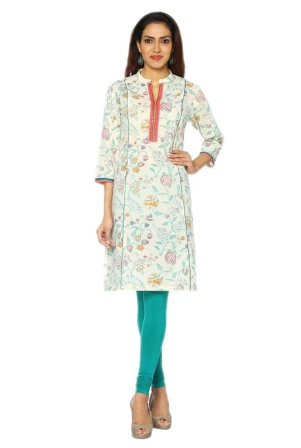 Soch Cream Printed Cotton Kurti Soch Cream Printed Cotton Kurti