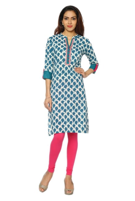 Soch Teal Printed Cotton Kurta Soch Teal Printed Cotton Kurta