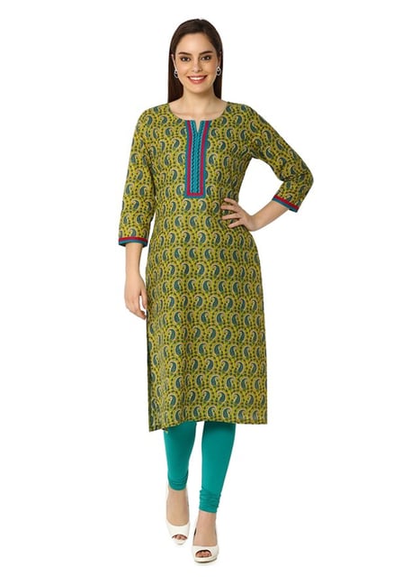 Soch Mustard Paisley Print Cotton Kurta Soch Mustard Paisley Print Cotton Kurta