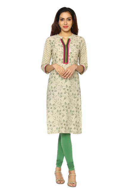 Soch Cream Printed Cotton Kurta Soch Cream Printed Cotton Kurta
