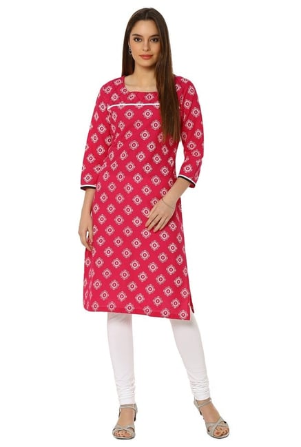 Soch Light Pink Printed Cotton Kurta Soch Light Pink Printed Cotton Kurta