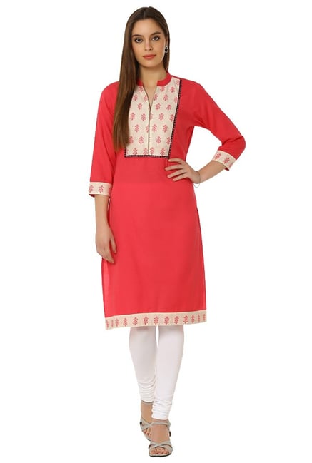 Soch Coral Printed Linen Kurta Soch Coral Printed Linen Kurta