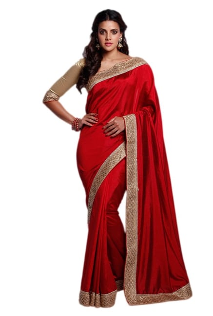 Soch Maroon Silk Saree Soch Maroon Silk Saree