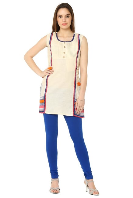 Soch Beige Printed Cotton Kurti Soch Beige Printed Cotton Kurti