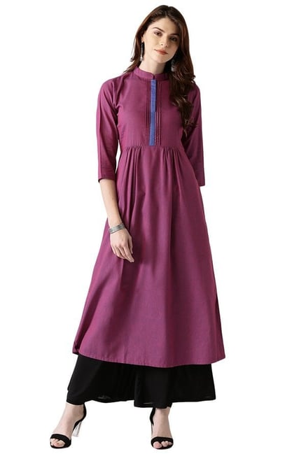 Libas Pink Regular Fit Cotton Anarkali Kurta Libas Pink Regular Fit Cotton Anarkali Kurta